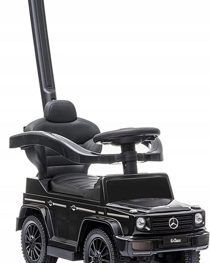 Vaikiškas paspirtukas stūmiklis Mercedes Benz G klasė juodas SUN BABY