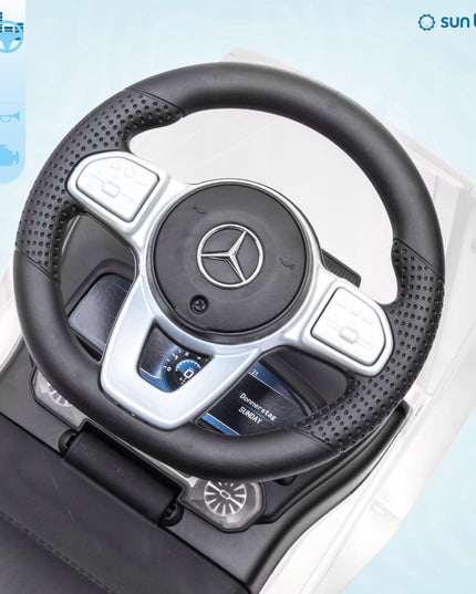 Vaikiškas paspirtukas stumdukas vaikštynė Mercedes Benz G350d baltas SUN BABY