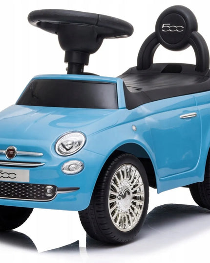 Sun Baby pasyvinis automobilis Fiat 500 stūmiklis berniukams su daiktadėže