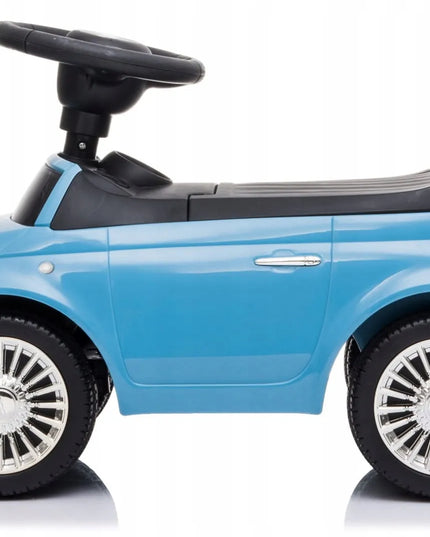 Sun Baby pasyvinis automobilis Fiat 500 stūmiklis berniukams su daiktadėže