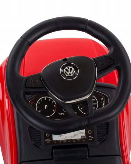 Vaikiškas paspirtukas-stūmiklis Volkswagen T-Roc su daiktadėže ir signalu