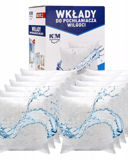 K&M drėgmės surinkėjas keičiami įdėklai 280g x 12 vnt. stiprūs