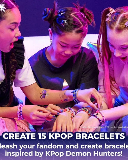 K-POP DEMON HUNTERS kūrybinis apyrankių gaminimo rinkinys su karoliukais