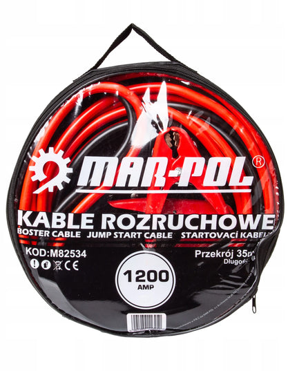 Paleidimo kabeliai automobiliui, 1200 A, 35 mm², 6 m