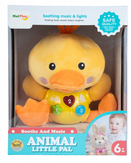 Interaktyvi antis, šviečianti, dainuojanti, pliušinė antis, garsas, šviesa