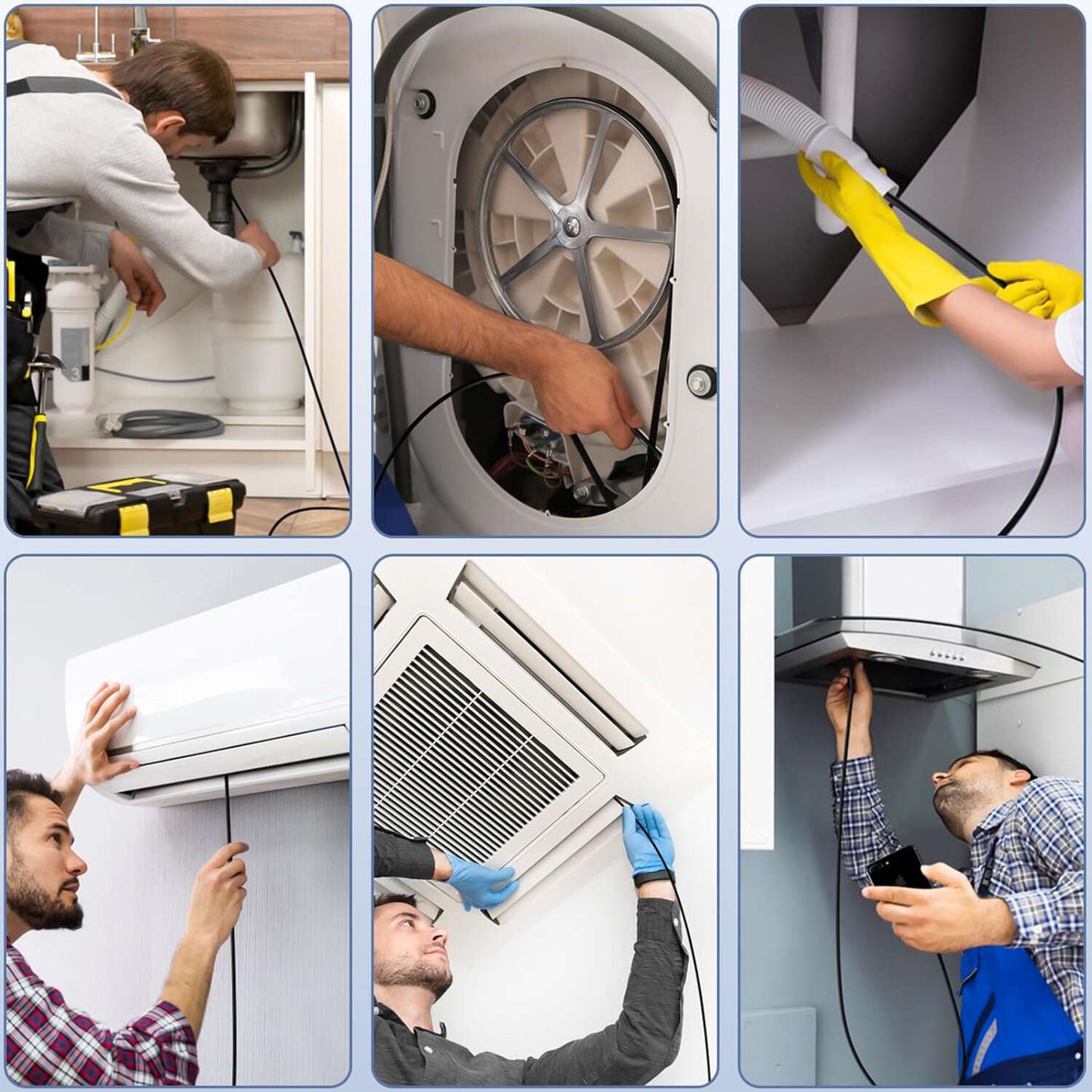 Endoskopinė apžiūros kamera 5M 6 LED FHD WIFI Mobiliajam telefonui USB-C