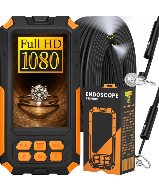 Lankstus endoskopo apžiūros kamera 5 m 9 LED 2x Full HD ekranas