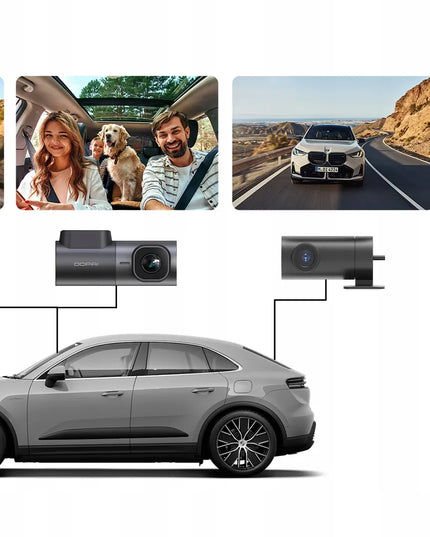 Automobilinis vaizdo registratorius DDPAI Z60 Pro + galinė kamera + laidų komplektas + 128GB