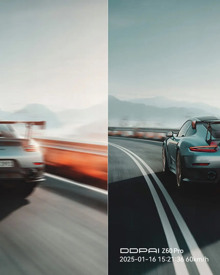 Automobilinis vaizdo registratorius DDPAI Z60 Pro + galinė kamera + laidų komplektas + 128GB