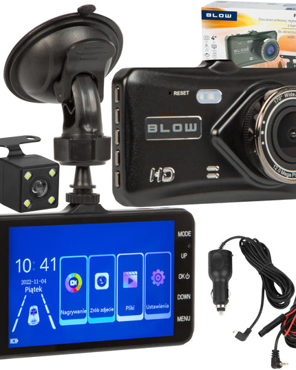 Automobilio vaizdo registratorius „BLOW F800“ su galinio vaizdo kamera FULL HD