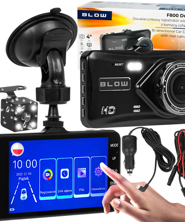 Automobilio vaizdo registratorius „BLOW F800“ su galinio vaizdo kamera FULL HD