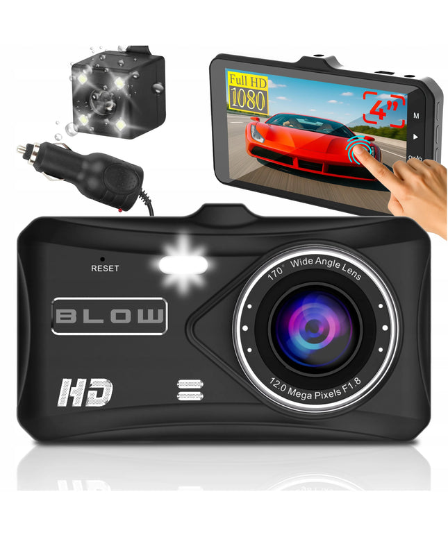 Automobilio vaizdo registratorius „BLOW F800“ su galinio vaizdo kamera FULL HD