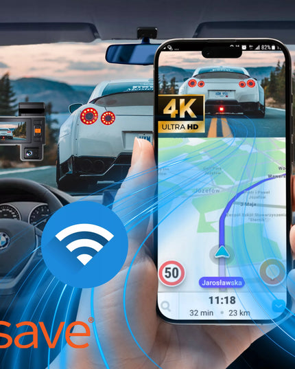Automobilinė vaizdo kamera Save A5S 4K su 3 kameromis