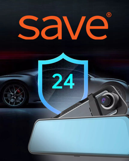 Automobilinis vaizdo registratorius „Save“ A7-PRO 4K, „Sony“ sensorius, veidrodėlio tipo, 64GB