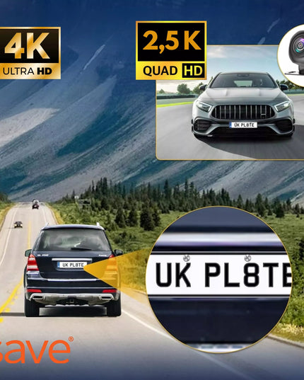 Automobilinis vaizdo registratorius „Save“ A7-PRO 4K, „Sony“ sensorius, veidrodėlio tipo, 64GB