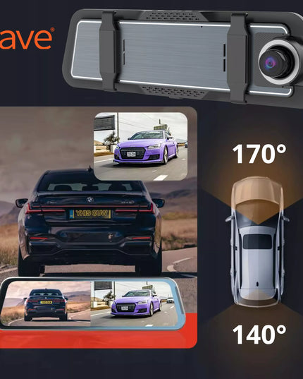 Automobilinis vaizdo registratorius „Save“ A7-PRO 4K, „Sony“ sensorius, veidrodėlio tipo, 64GB