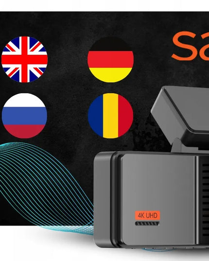 Automobilio vaizdo registratorius su atbulinės eigos kamera 4K priekis 2K galas LT meniu