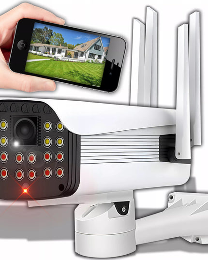 Belaidė lauko WIFI IP kamera 2MP FULL HD 1080p su išmaniuoju aptikimu ir SD kortelės palaikymu