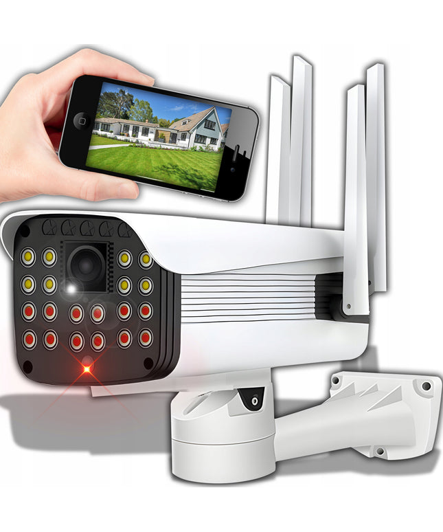 Belaidė lauko WIFI IP kamera 2MP FULL HD 1080p su Smart aptikimu ir SD palaikymu