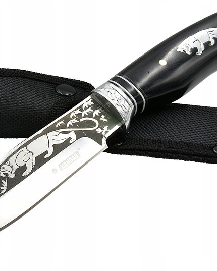 KANDAR Medžioklinis peilis Tiger Karinis Finka Puošta