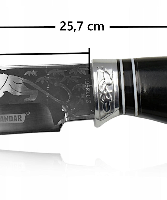 KANDAR Medžioklinis peilis Tiger Karinis Finka Puošta