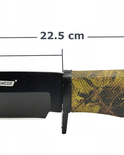 KANDAR Medžioklinis Karinis Peilis Finka + Makštis