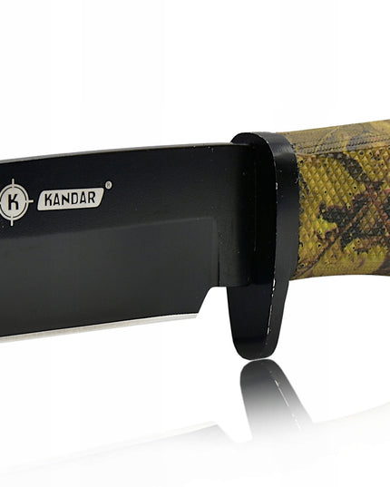 KANDAR Medžioklinis Karinis Peilis Finka + Makštis