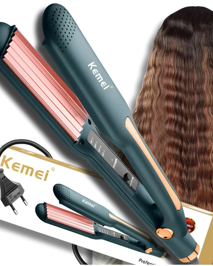 Kemei keraminės plaukų gofravimo žnyplės, 60 W, iki 220 °C