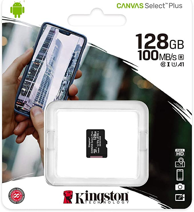 Atminties kortelė PLUS MICROSD KINGSTON 128GB 100MB/s