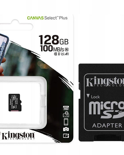 Atminties kortelė PLUS MICROSD KINGSTON 128GB 100MB/s
