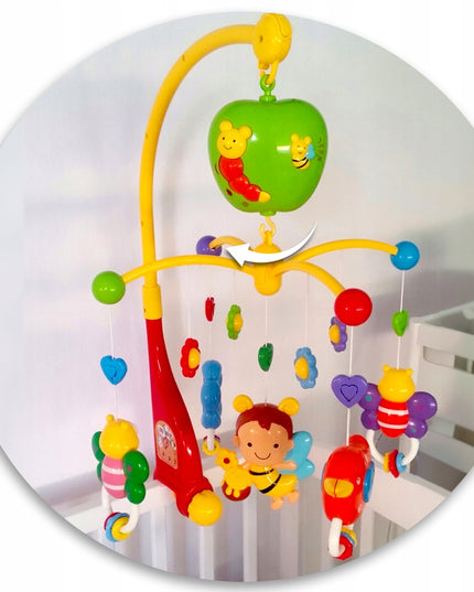 Kūdikio karuselė lovytei su bitutėmis ir drugeliais