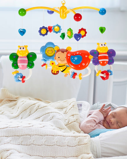 Kūdikio karuselė lovytei su bitutėmis ir drugeliais