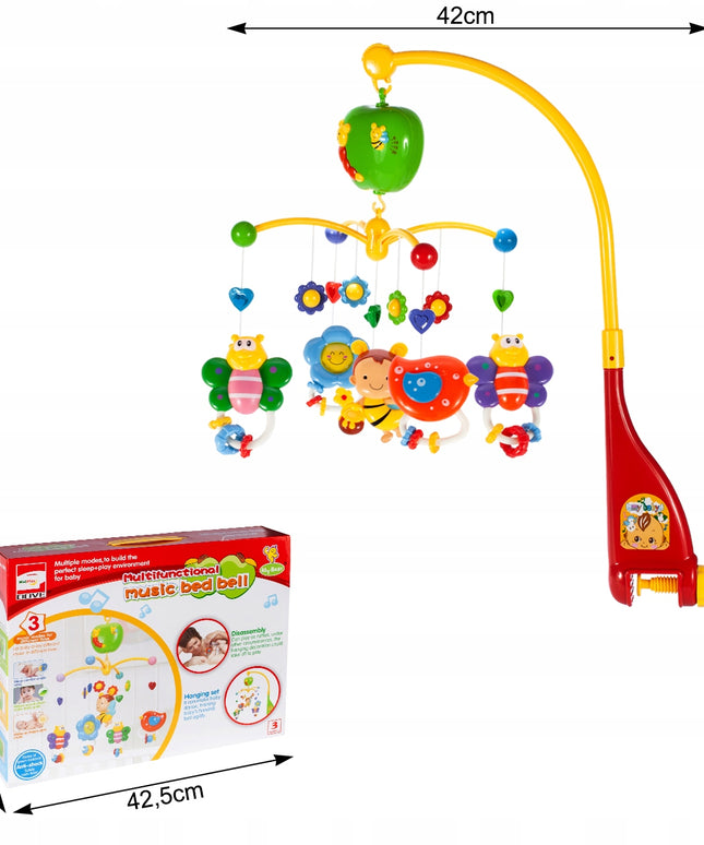 Kūdikio karuselė lovytei su bitutėmis ir drugeliais