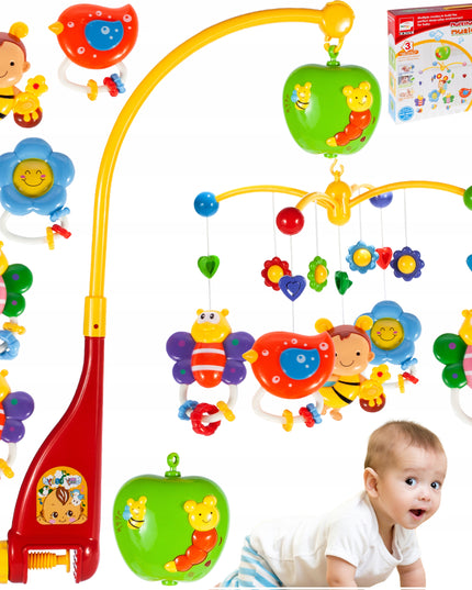 Kūdikio karuselė lovytei su bitutėmis ir drugeliais