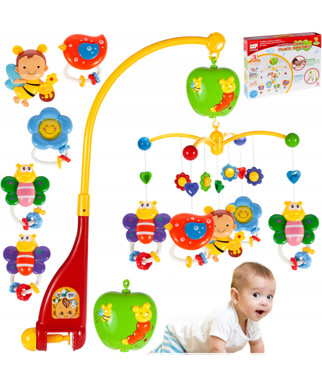 Kūdikio karuselė lovytei su bitutėmis ir drugeliais