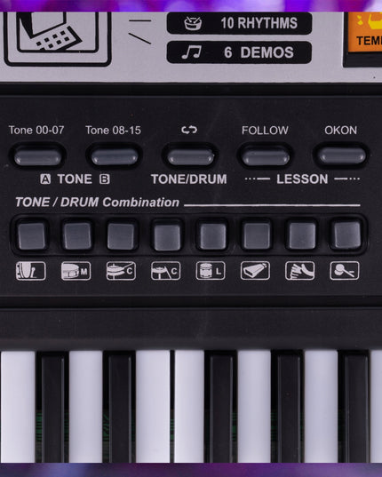 Elektroninė klaviatūra pianinas 61 klavišas vaikams su mikrofonu