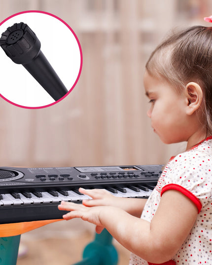 Elektroninė klaviatūra pianinas 61 klavišas vaikams su mikrofonu