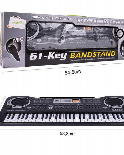 Elektroninė klaviatūra pianinas 61 klavišas vaikams su mikrofonu