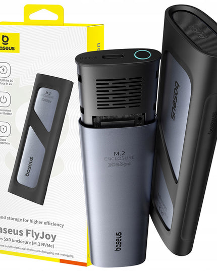 BASEUS M.2 NVMe 10 Gb/s išorinis SSD dėklas iki 8TB