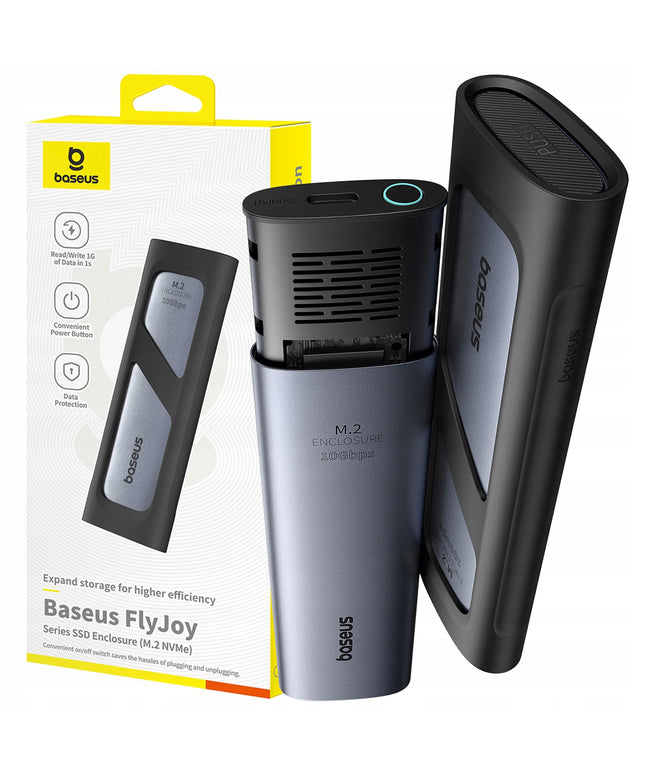 BASEUS M.2 NVMe 10 Gb/s išorinis SSD dėklas iki 8TB