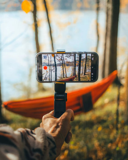 MINI asmenukių lazda su trikoju telefonui laikiklis 3in1 juodas