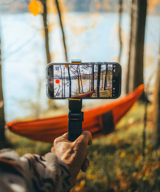 MINI asmenukių lazda su trikoju telefonui laikiklis 3in1 juodas