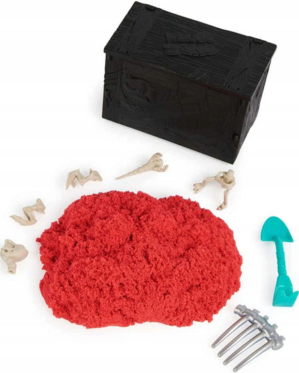 KINETIC SAND dinozaurų kasinėjimų rinkinys su skeletu, kinetinis smėlis, 2 vnt.