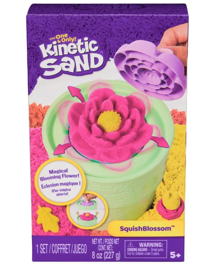 KINETIC SAND „SquishBlossom“ kūrybinis kinetinio smėlio rinkinys – gėlė, 2 vnt.