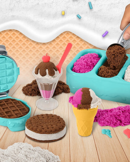 KINETIC SAND „Ledų skanėstai“ – kvapnus ledainės rinkinys, 3 spalvos