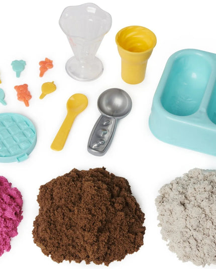 KINETIC SAND „Ledų skanėstai“ – kvapnus ledainės rinkinys, 3 spalvos