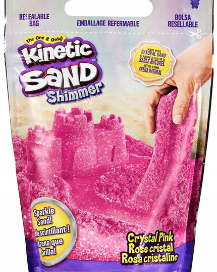 KINETIC SAND blizgus rožinis kinetinis smėlis, papildymas, 907 g