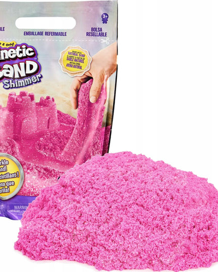 KINETIC SAND blizgus rožinis kinetinis smėlis, papildymas, 907 g
