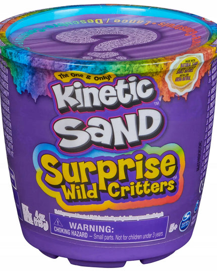 KINETIC SAND SURPRISE WILD CRITTERS kinetinio smėlio rinkinys su formеле ir figūrėle
