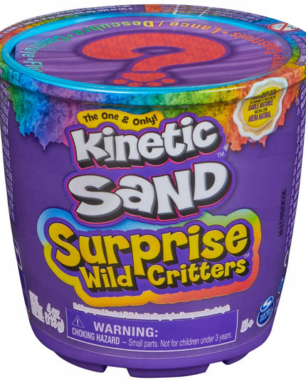 KINETIC SAND SURPRISE WILD CRITTERS kinetinio smėlio rinkinys su formеле ir figūrėle